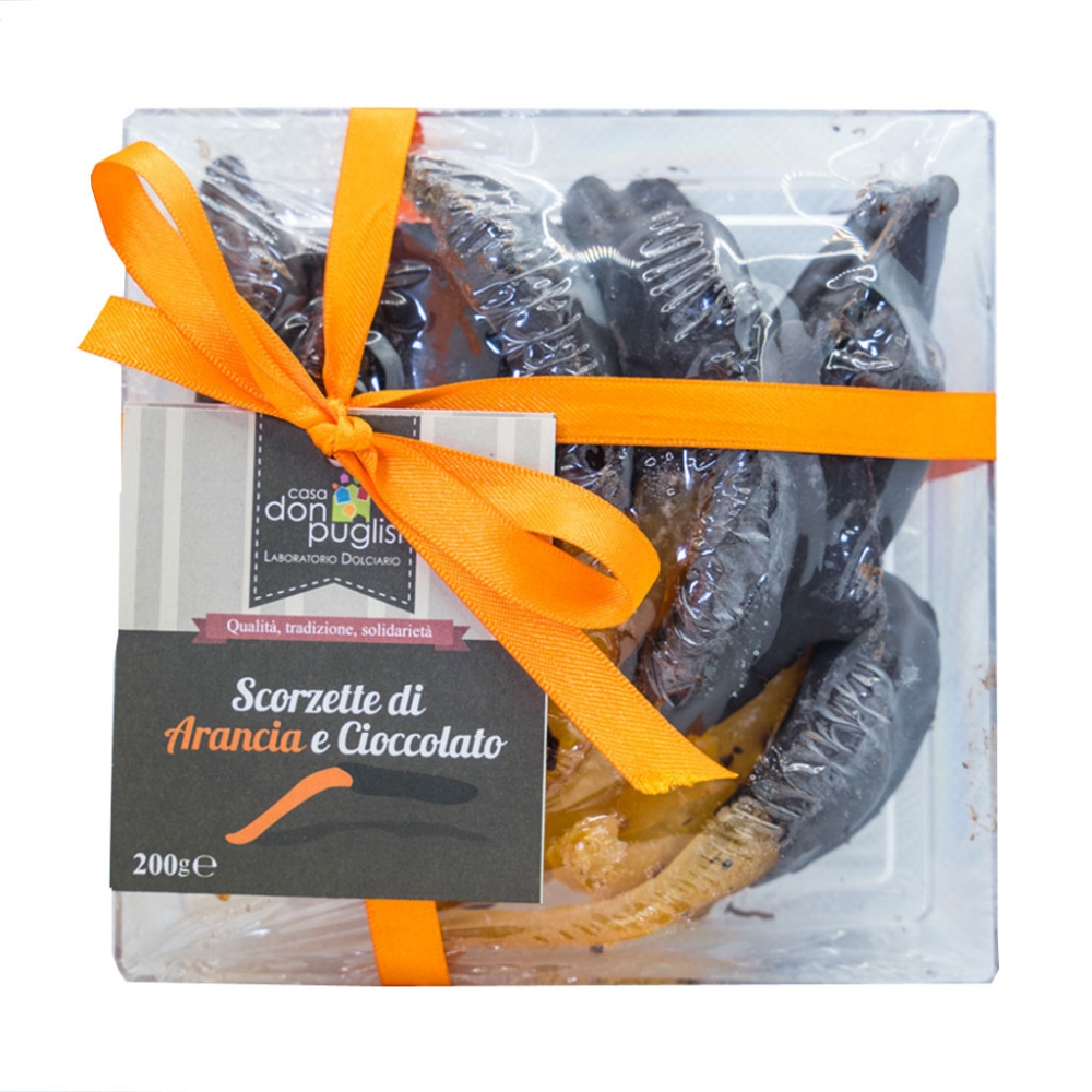 Immagine di Scorzette d’arancia candite con cioccolato