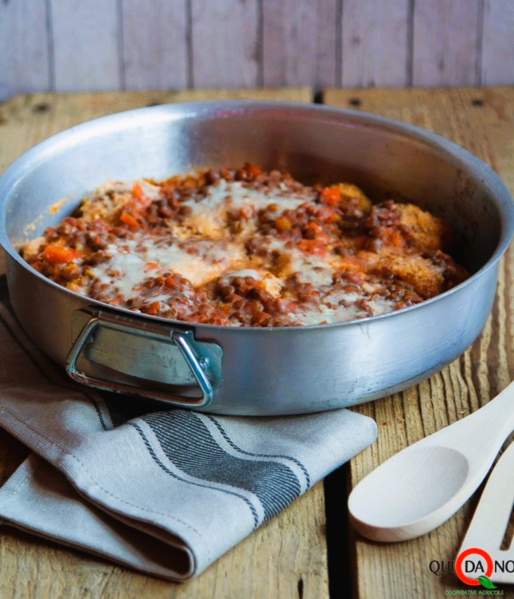 Polpette di Polenta con Ragù di Lenticchie