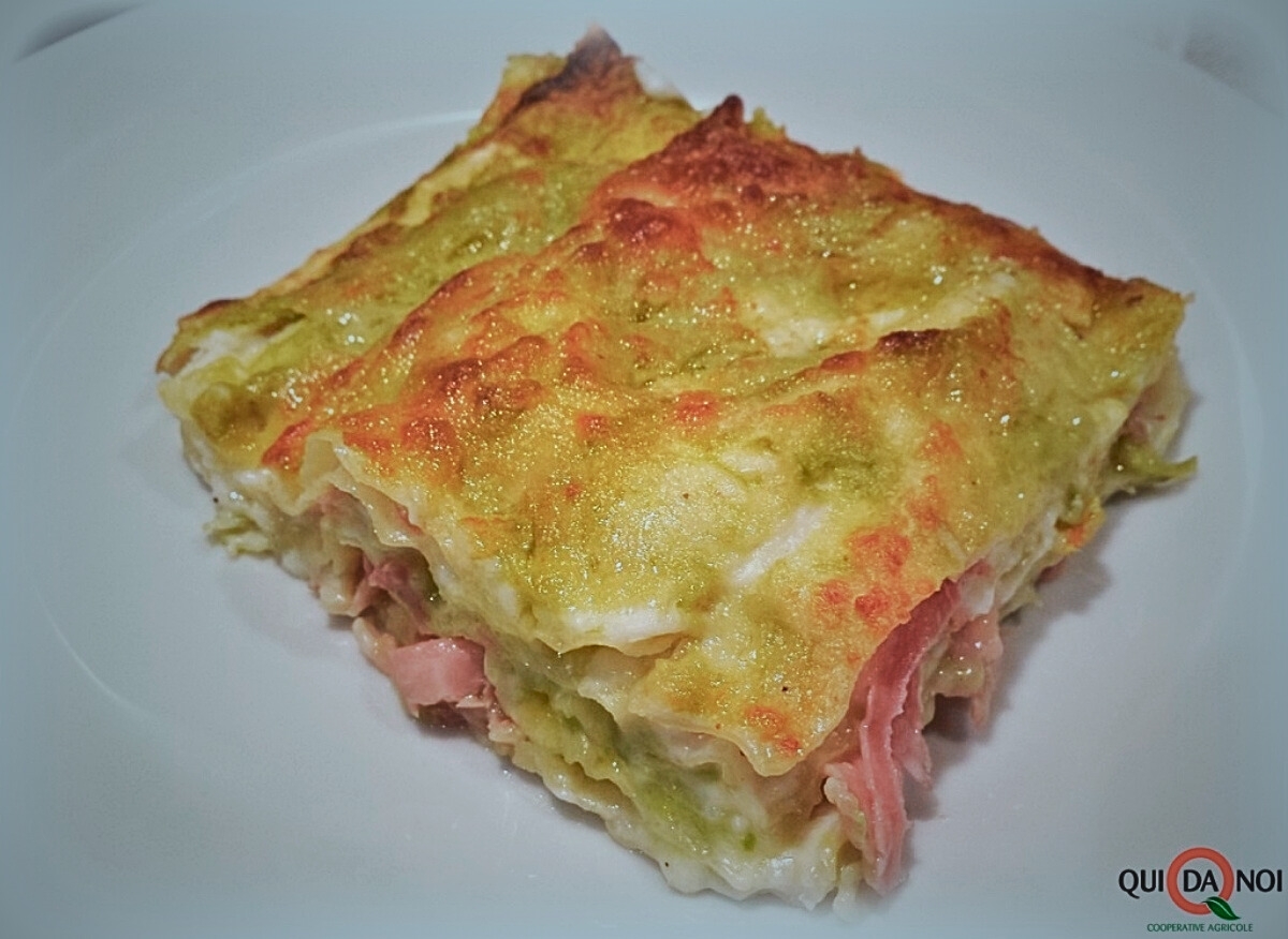 Lasagne alla Crema di Asparagi e Prosciutto Cotto