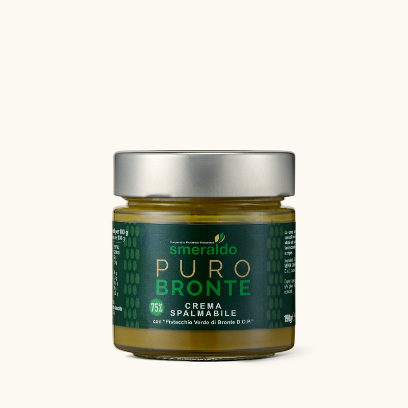 Immagine di Crema Dolce Spalmabile Con Pistacchio Verde Di Bronte Dop al 75% 190g