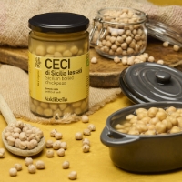 Ceci di Sicilia Lessati in Vaso, vista frontale, due contenitori