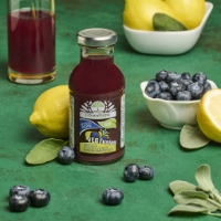 Mirtillo Salvia e Limone Bio Infusioni, vista frontale con mirtilli