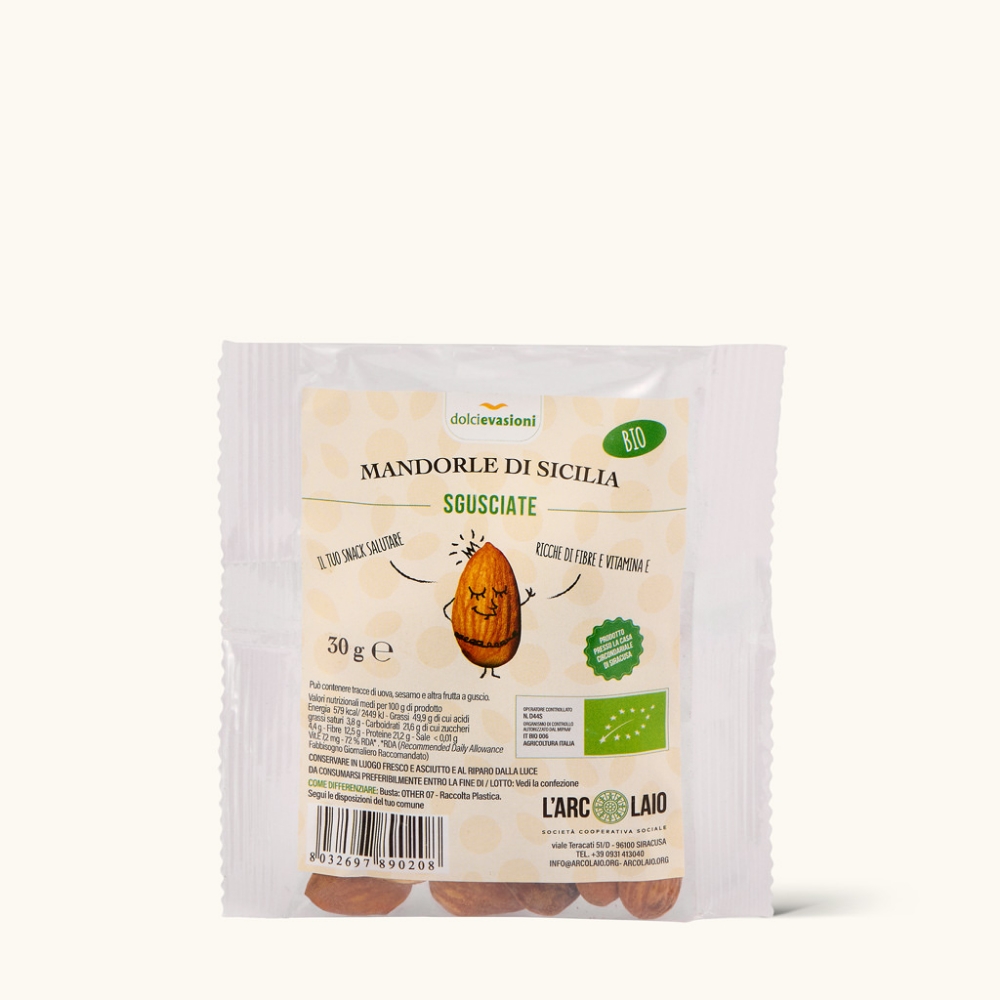 Immagine di Mandorle Di Sicilia Sgusciate Bio 30g