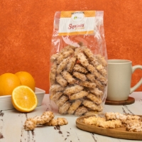 Squisiti all'arancia, vista frontale arance a tazza