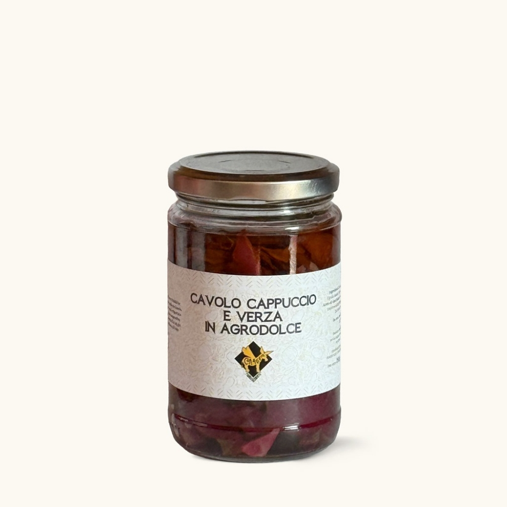 Immagine di Cavolo Cappuccio e Verza in Agrodolce Bio 280g