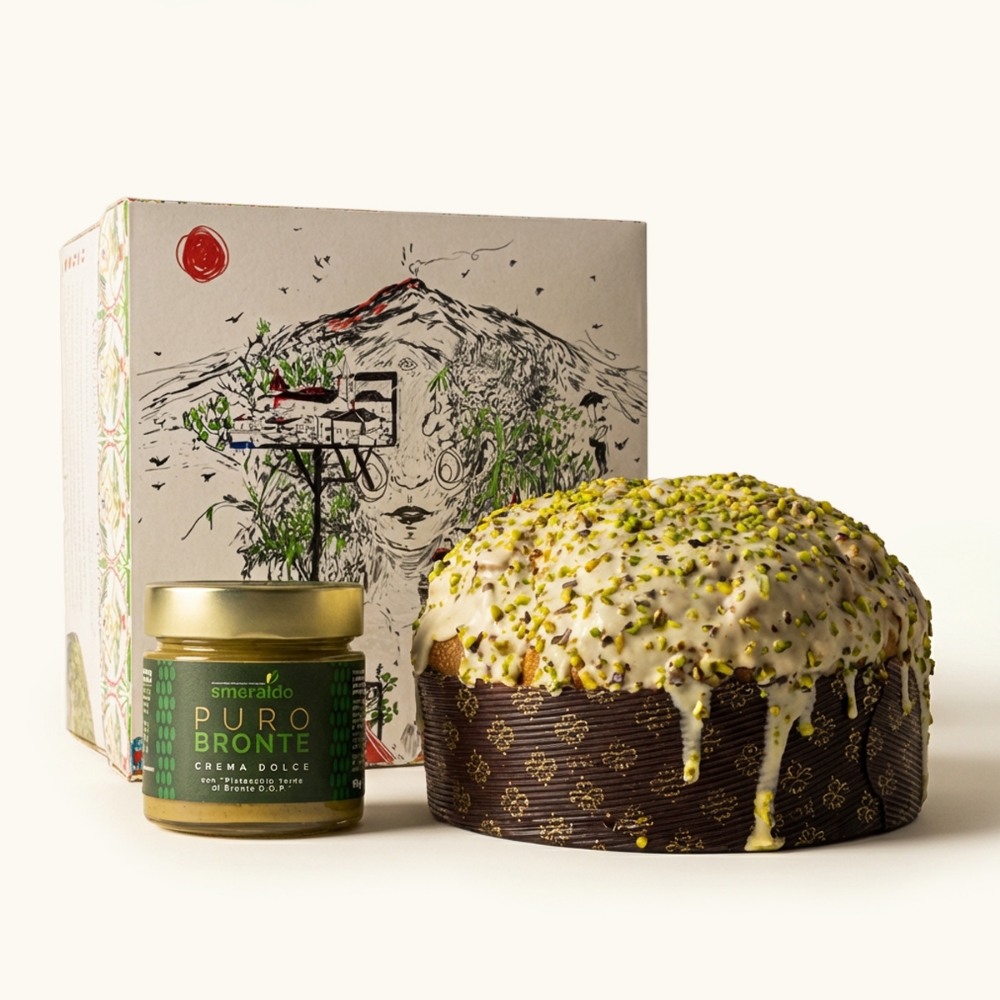 Panettone Artigianale con Pistacchio Verde di Bronte DOP 820g