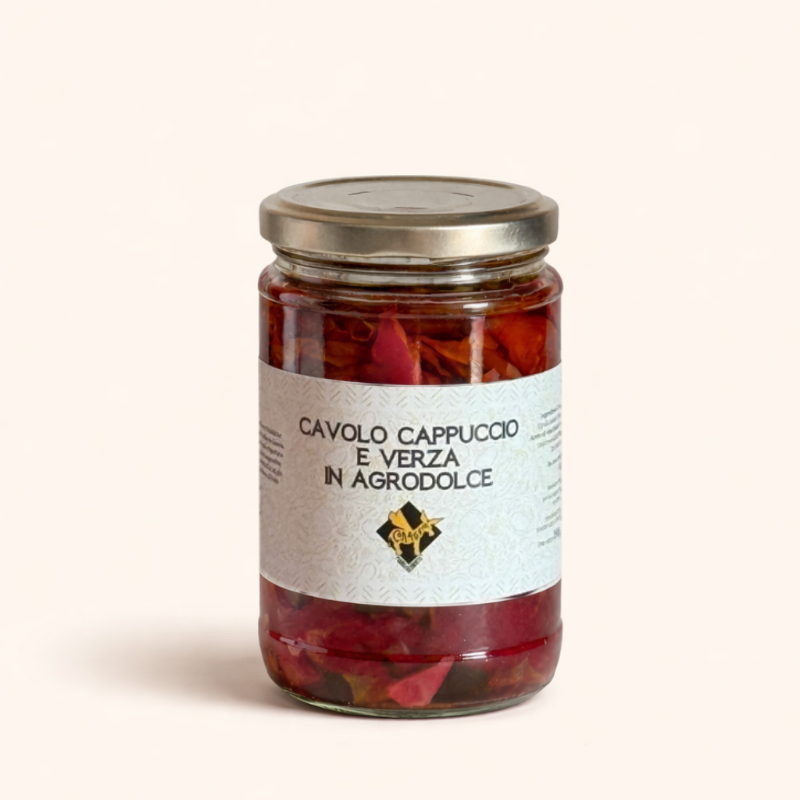 Immagine di Cavolo Cappuccio e Verza in Agrodolce Bio 280g