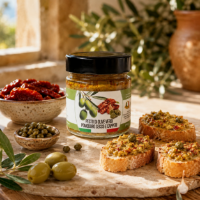 Immagine di Pesto di Olive, Pomodori Secchi e Capperi 240g