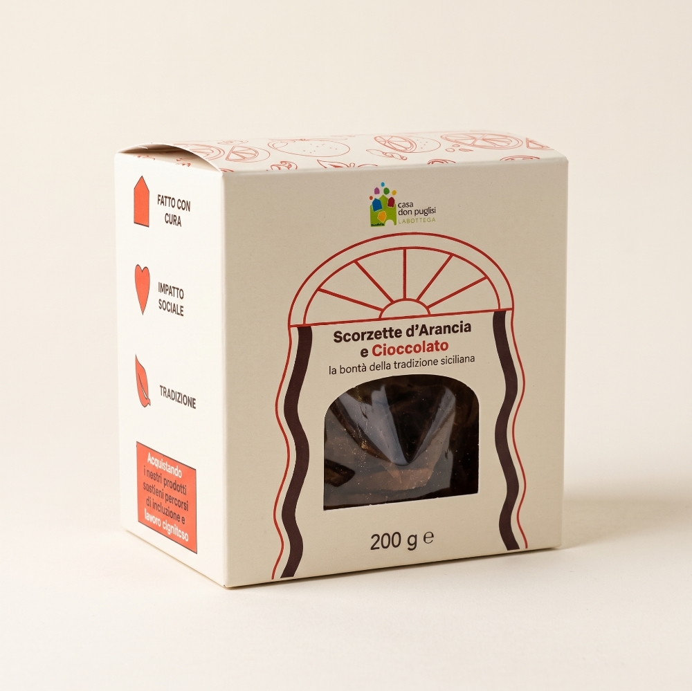Immagine di Scorzette di Arancia Ricoperte al Cioccolato 200g